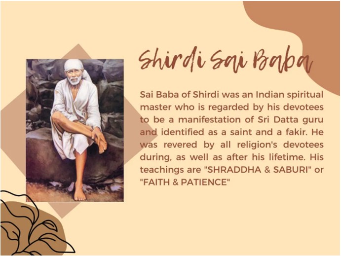 Image of Sai Baba and his Holy Words